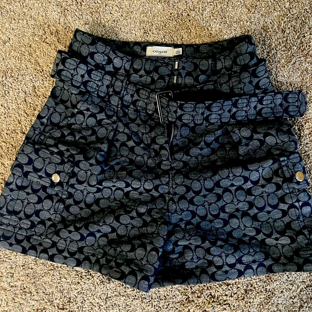 Authentic Coach high waisted shorts size 4